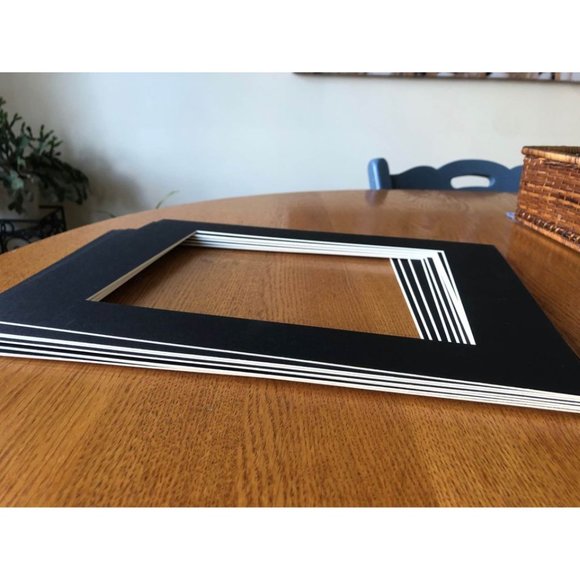 10 New 11x14 inch Black Mats and Protective Sleeves - Picture 2 of 8